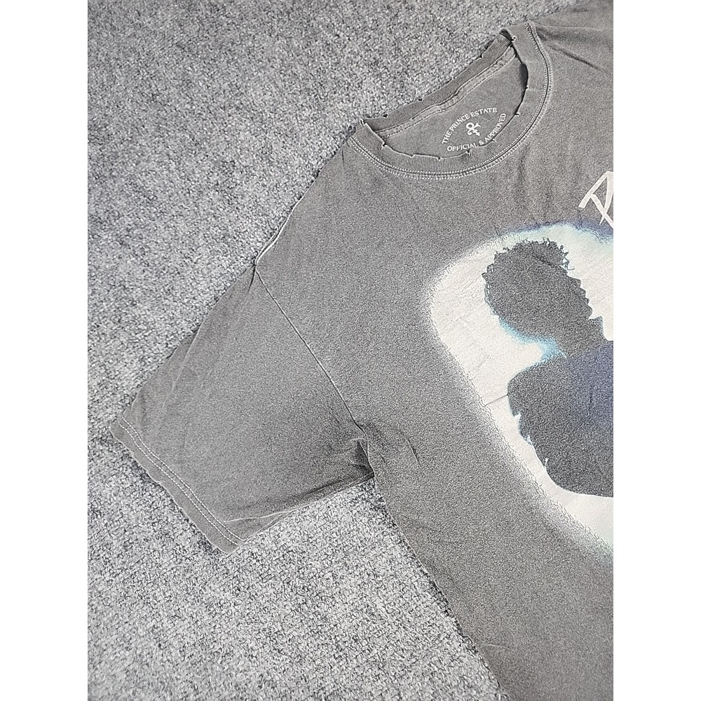 Prince‎ Nothing Compares 2 U Shirt M L Tattered Trashed Distressed Gray Concert - Picture 3 of 8